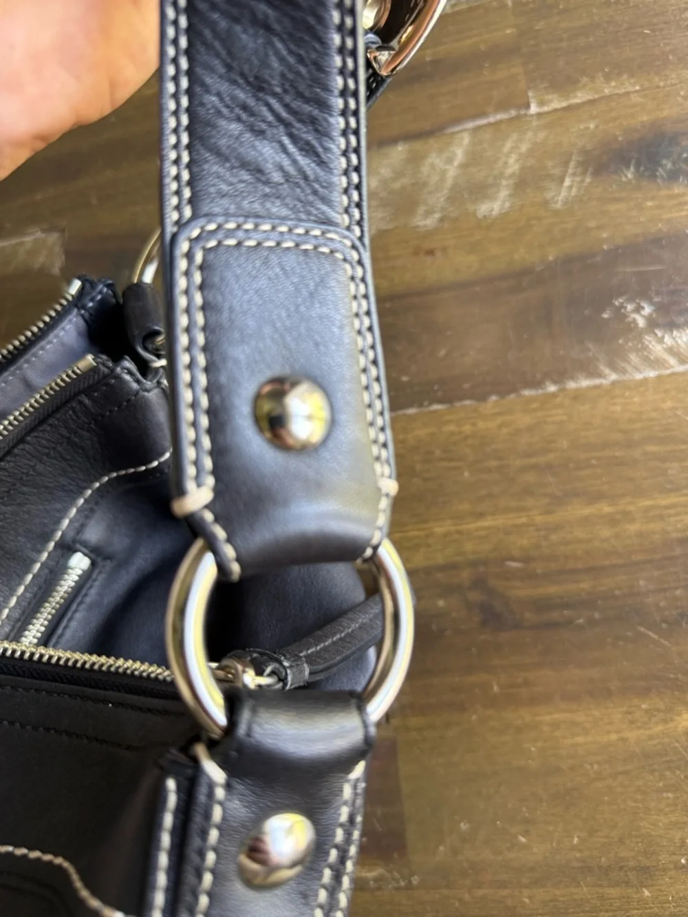 Coach Legacy Vintage Black Leather Hobo Black